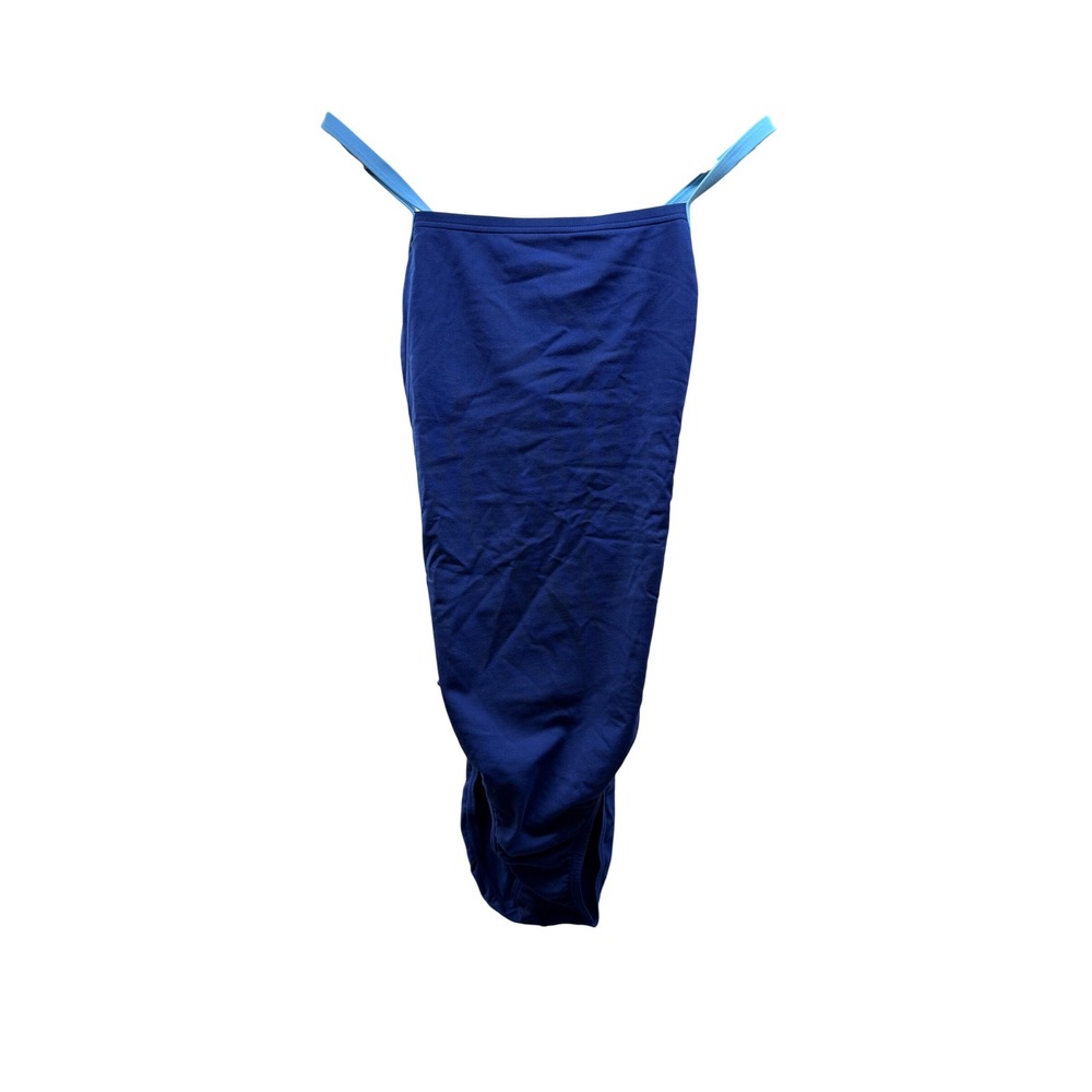 Speedo Endurance+ Womens One Piece Swimsuit Navy‎ Blue Crossback Size 12/38
